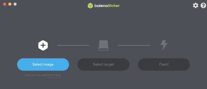 Balena Etcher flashing